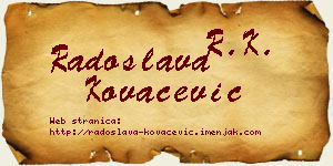 Radoslava Kovačević vizit kartica